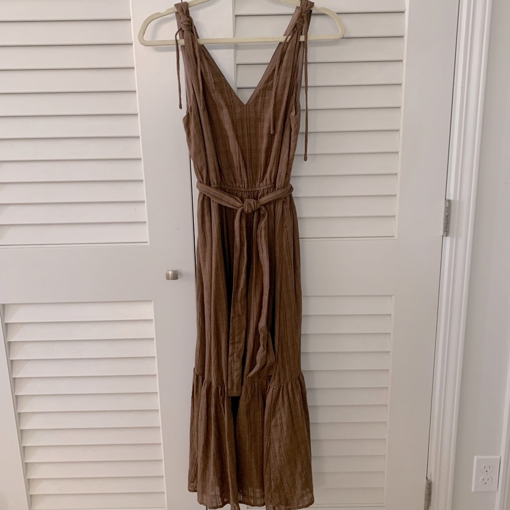 Brown Maxi by Lush, Grecian style ties, with removable sash. Only worn once!